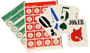 Foxy privjesci, naljepnice i igrače karte.