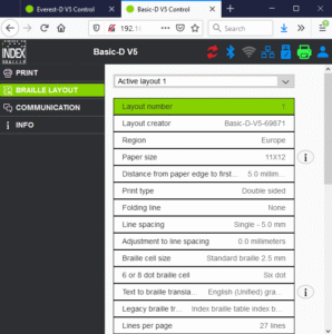 Basic-D V5 web sučelje