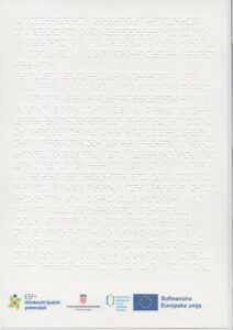 Brajični letak s logom