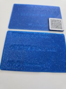 Slika 3D taktilna vizitka/podsjetnica prednja i stražnja strana